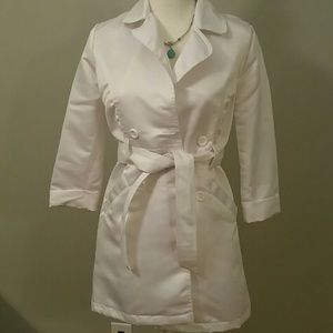 Wet Seal White Trench Coat Small